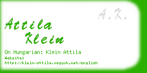 attila klein business card